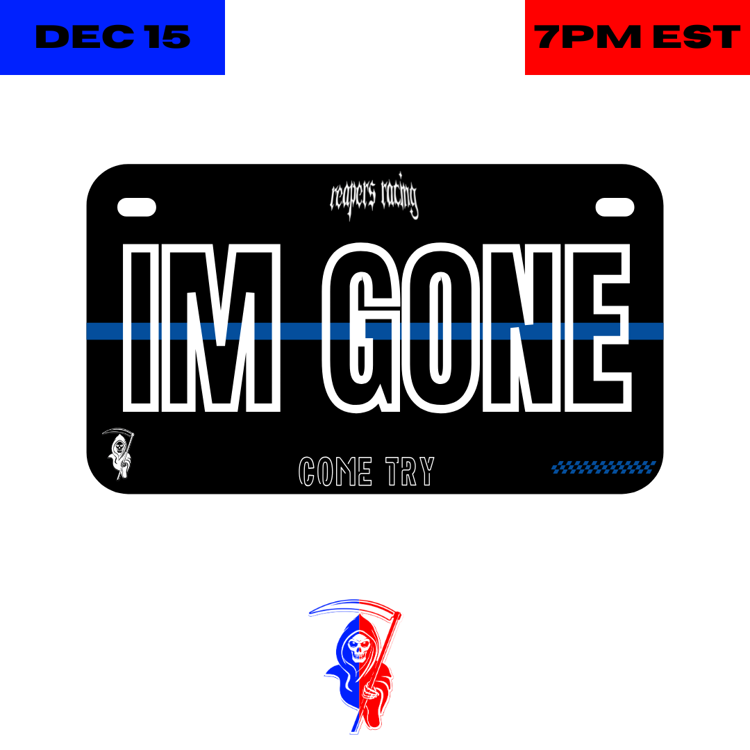 IM GONE - BIKE PLATE